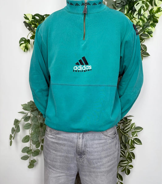 Adidas Equipment Vintage Zip Sweatshirt M - MonkeysVintage