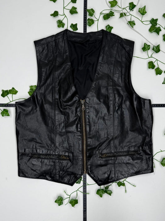 Vintage Lederweste Weste 56 XL - MonkeysVintage