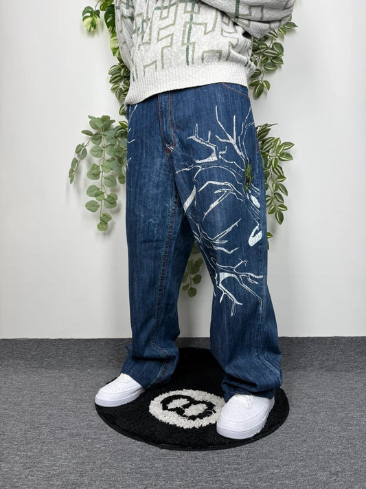 Miskeen Vintage Baggy Hip Hop Y2K Jeans W42 - MonkeysVintage