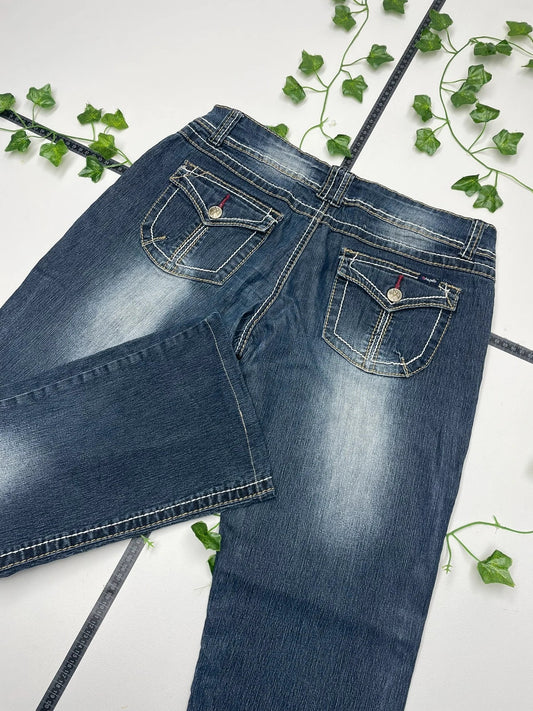 Angels Vintage Y2K Low Waist Baggy Jeans L - MonkeysVintage