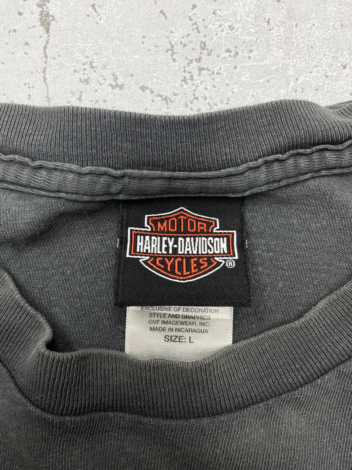 Harley Davidson Vintage T-Shirt Shirt Grau L - MonkeysVintage