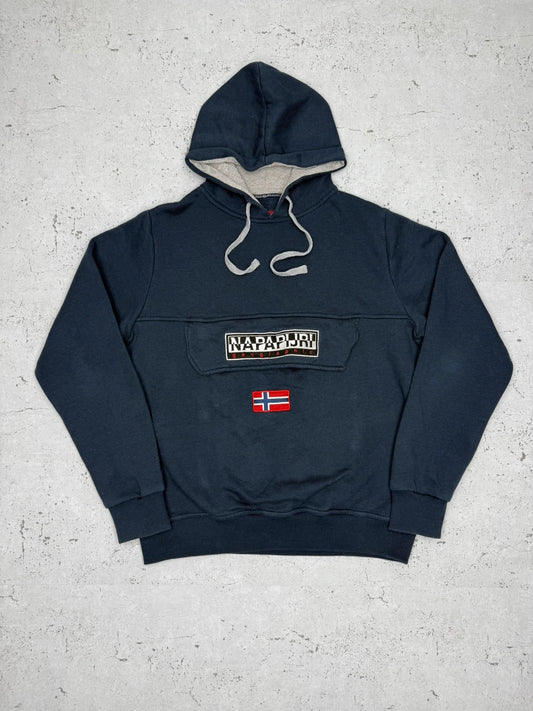Napapijri Vintage Hoodie Pullover Blau S - MonkeysVintage