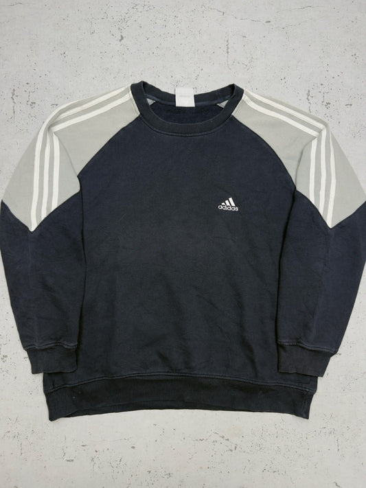Adidas Raglan Sweatshirt navy grau Vorderseite