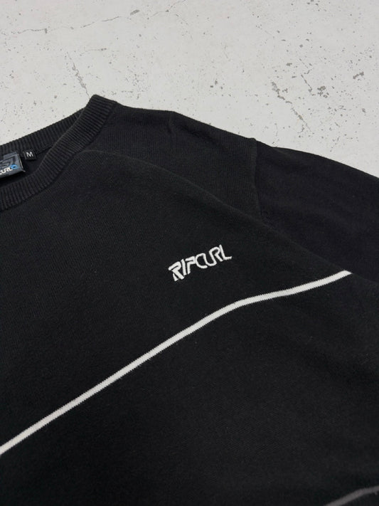 Rip Curl vintage Sweatshirt Knitwear Sweater Y2K Logo embroidery schwarz M