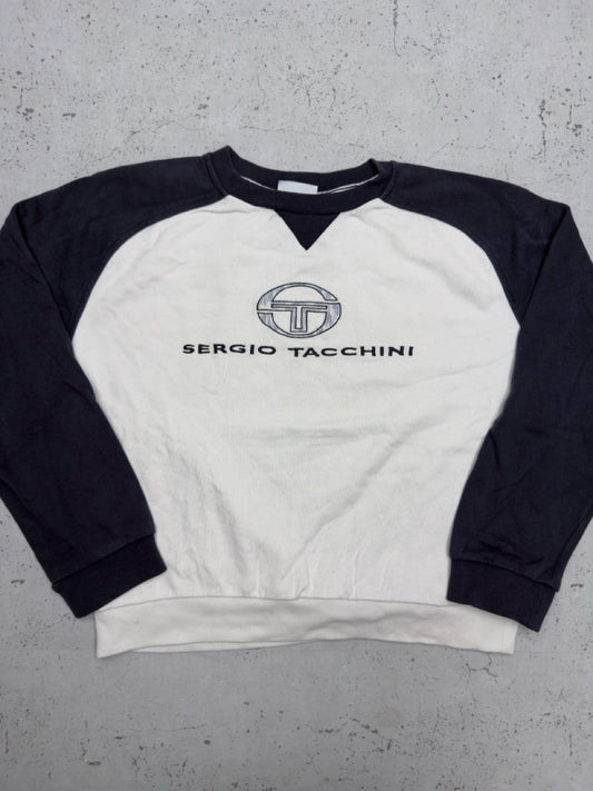 Sergio Tacchini Sweatshirt creme blau Vorderseite