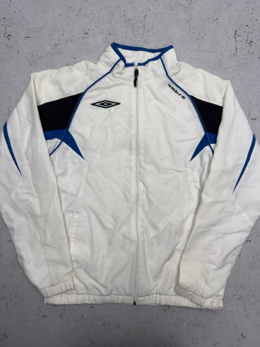 Umbro Trainingsjacke weiß blau Vorderseite