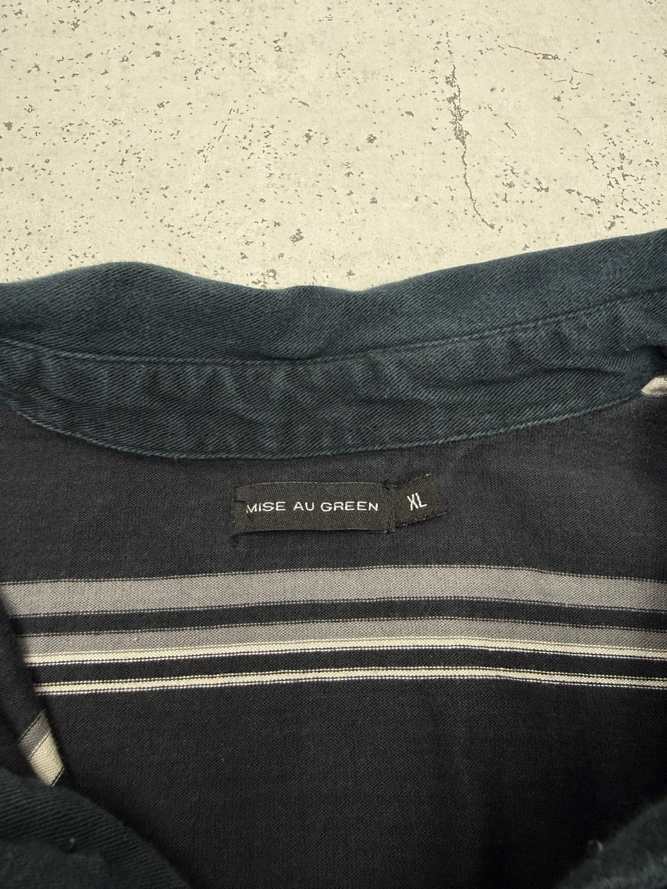 Mise Au Green Longsleeve Poloshirt grau Detail