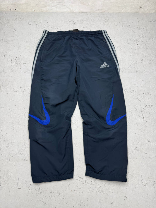 Adidas vintage Trackpants Jogger Jogginghose streetwear baggy Fit blau L