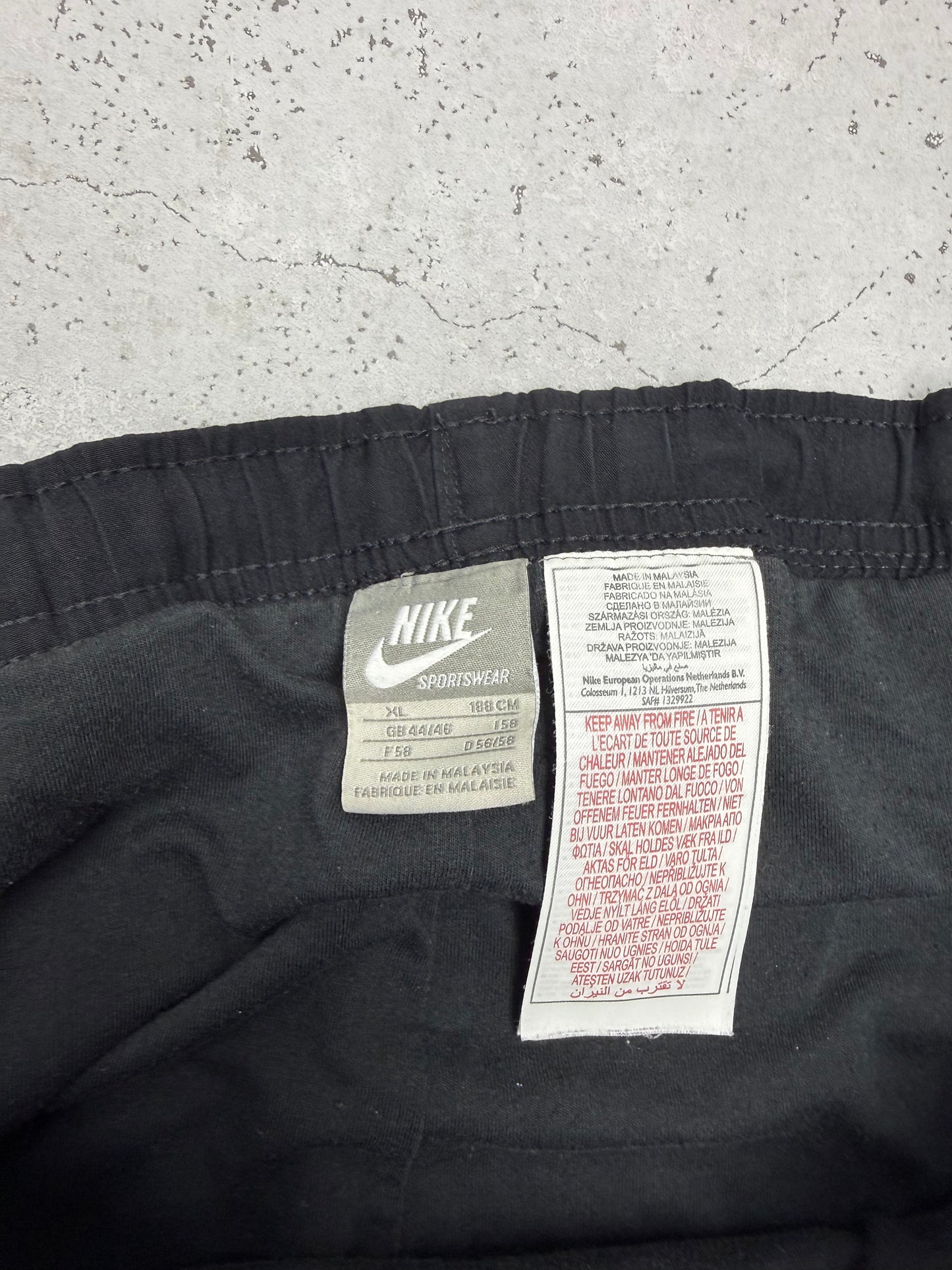 Nike vintage Trackpants Jogger Jogginghose streetwear baggy Fit schwarz XL