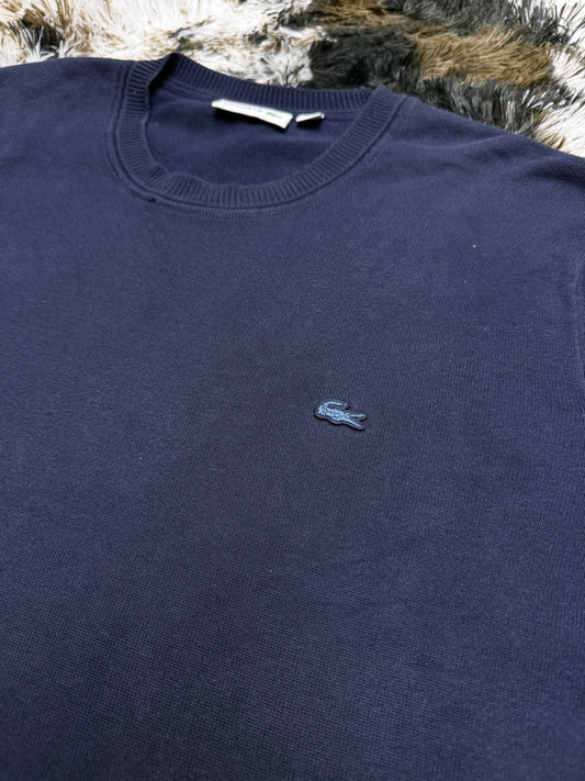 Lacoste small logo embroidered vintage Knitwear Strick Sweatshirt Sweater XL