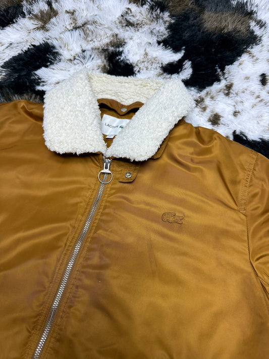 Lacoste Sherpa Collar Padded Bomber Jacke Fliegerjacke L 54