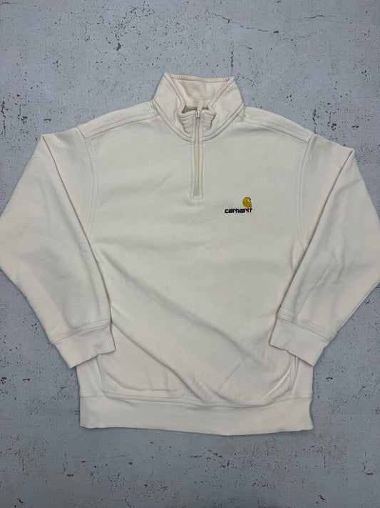 Carhartt vintage Half-Zip-Sweatshirt creme M