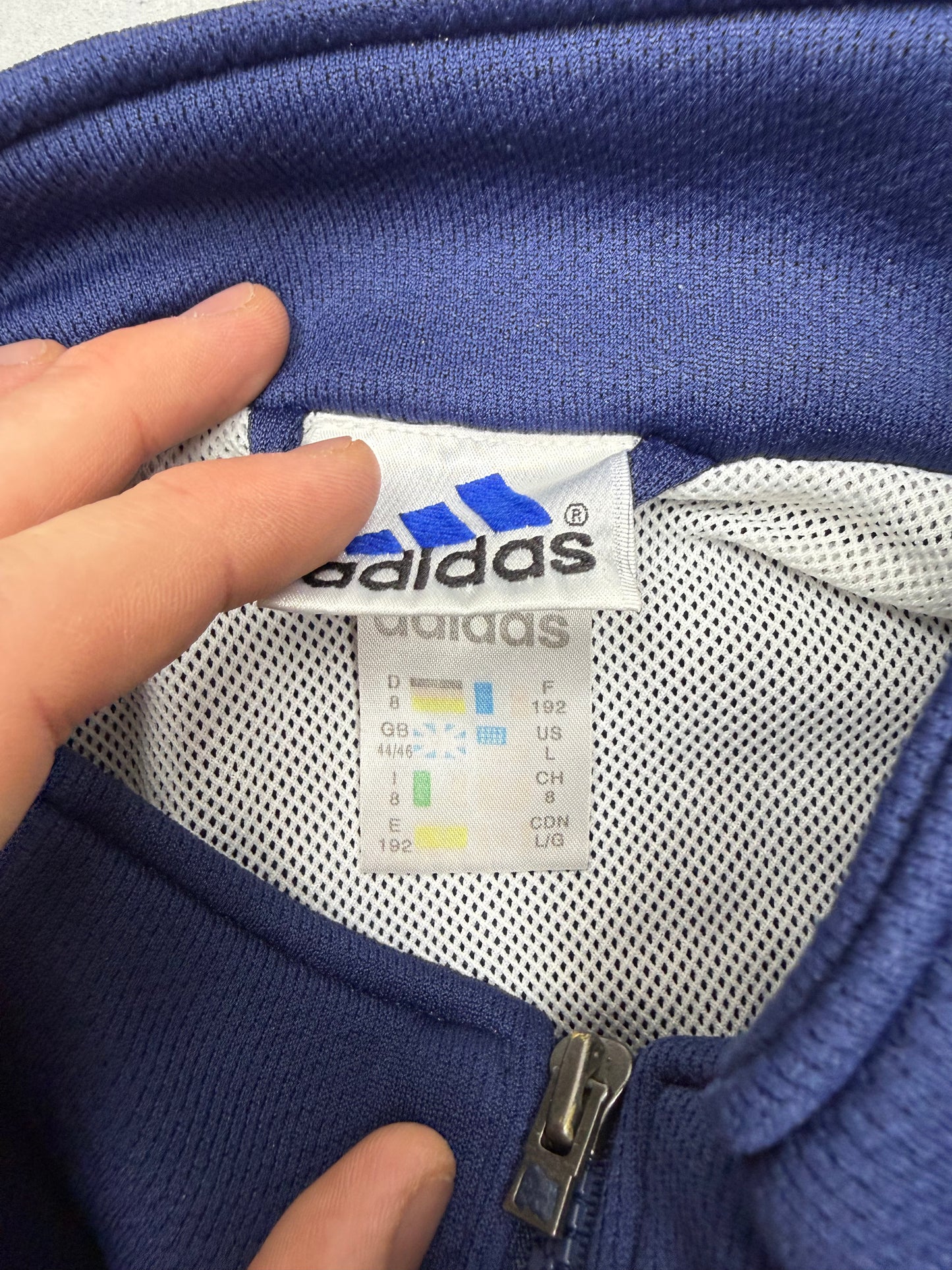 adidas vintage Trainingsjacke Windreaker blau L