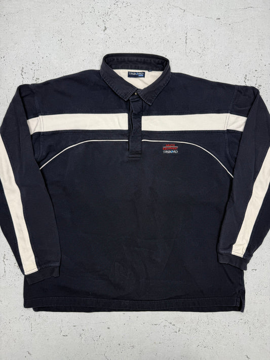 Tribord vintage Rugbyshirt blau L