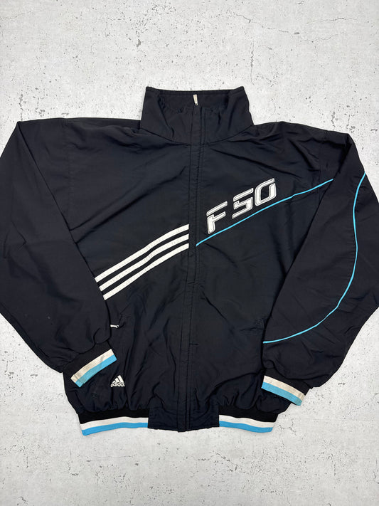 adidas vintage F50 Trainingsjacke Windbreaker schwarz L