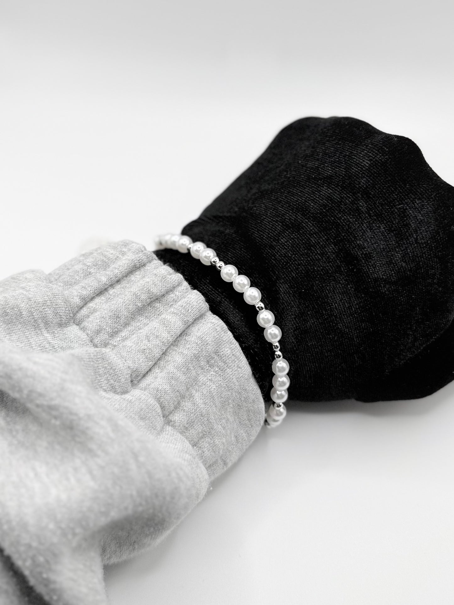 Perlen Armband mit Silber Details Bracelet Y2K