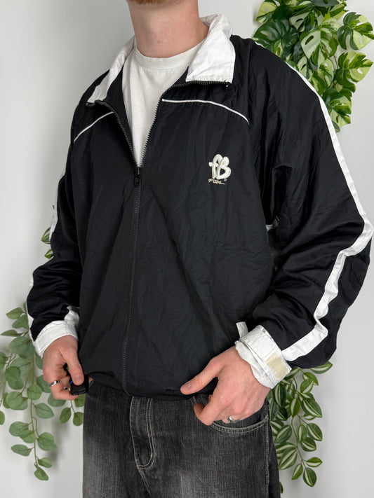 FUBU vintage big Logo Trackjacket Windbreaker Jacke schwarz XXL