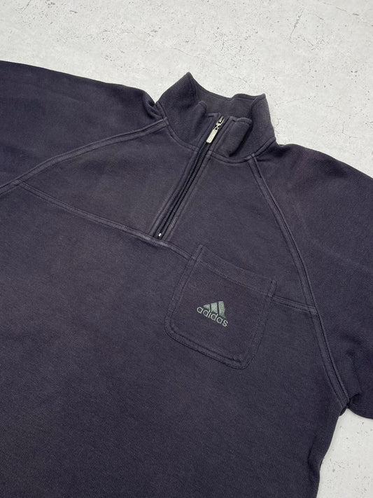 Adidas Vintage Zip Sweatshirt S - MonkeysVintage