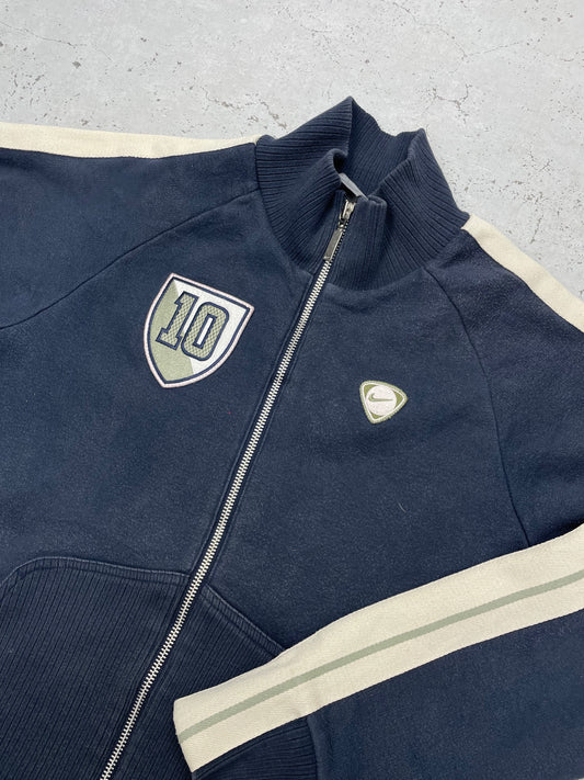Nike Soccer Vintage Zipper Sweatshirt Blau S - MonkeysVintage