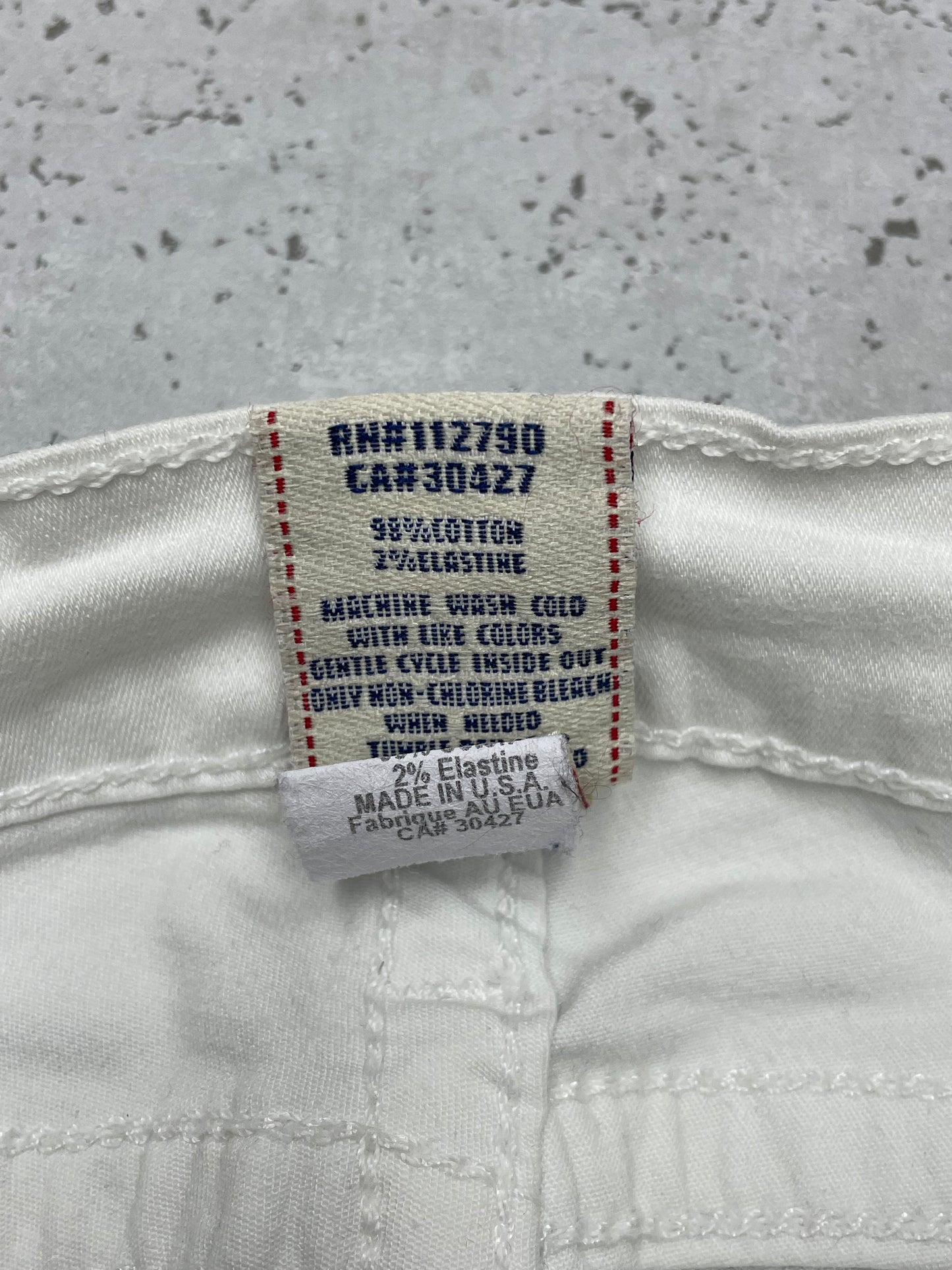 True Religion Casey Vintage Low Waist Jeans Weiß M - MonkeysVintage