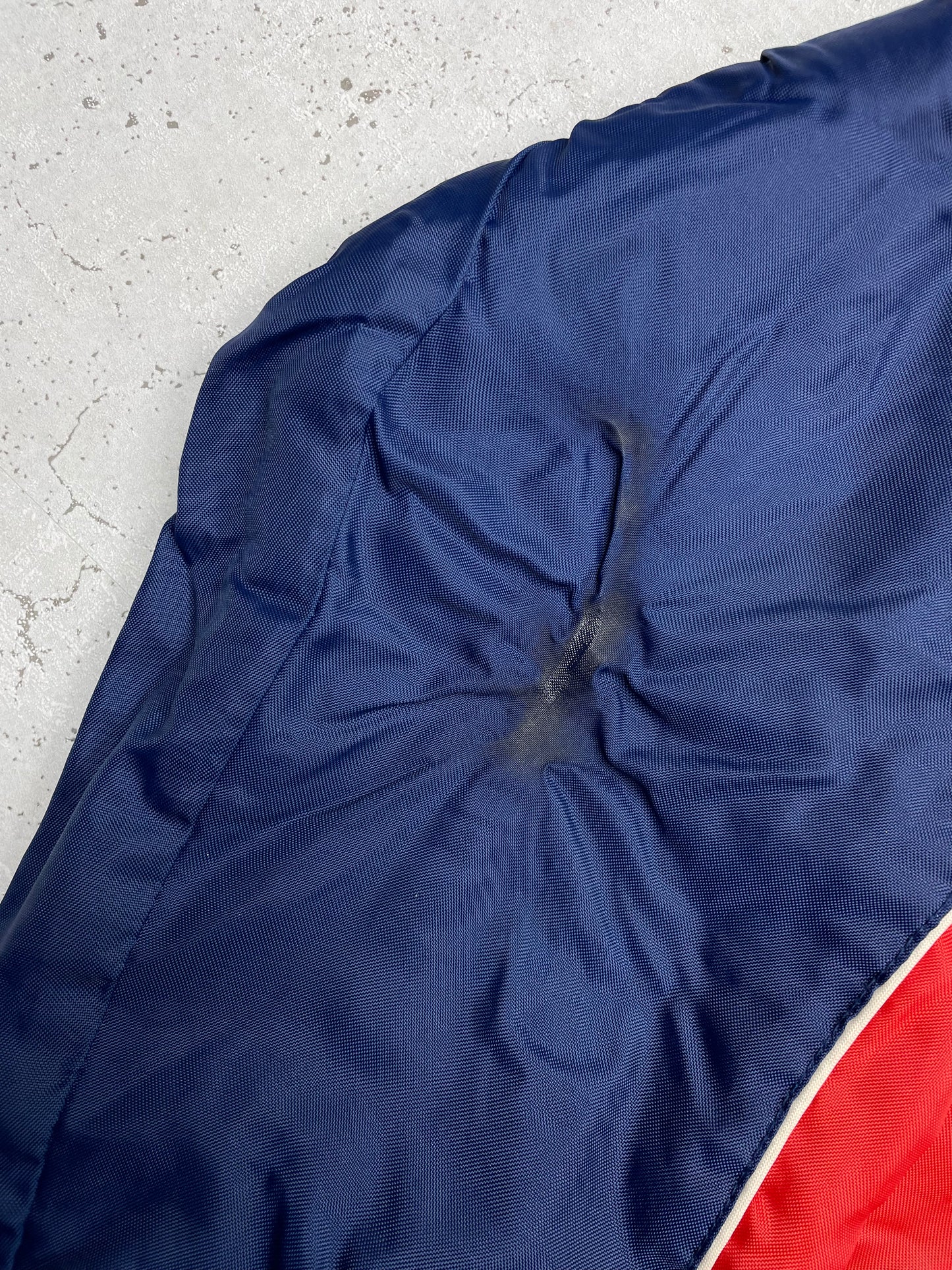 MLB Indians Vintage Wendejacke Fleece Blau Rot L - MonkeysVintage