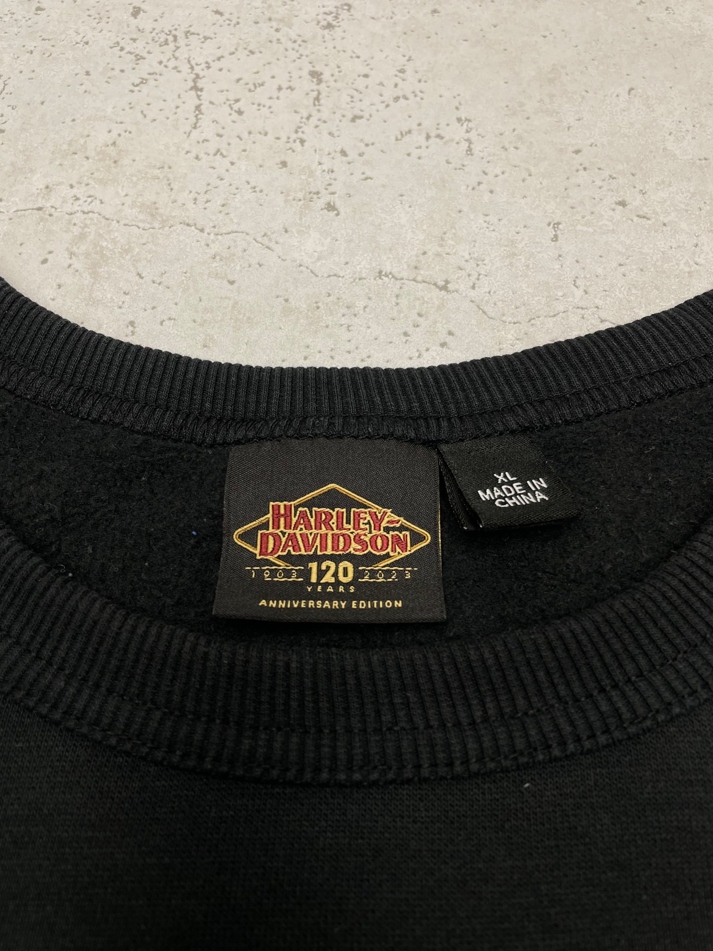 Harley Davidson 120th Anniversary Vintage Sweatshirt Schwarz XL - MonkeysVintage