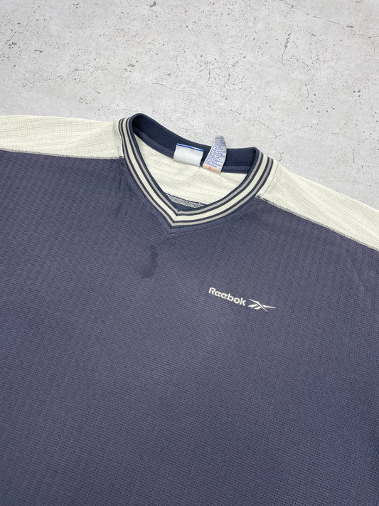 Reebok Vintage Sweatshirt Blau Weiß XXL - MonkeysVintage