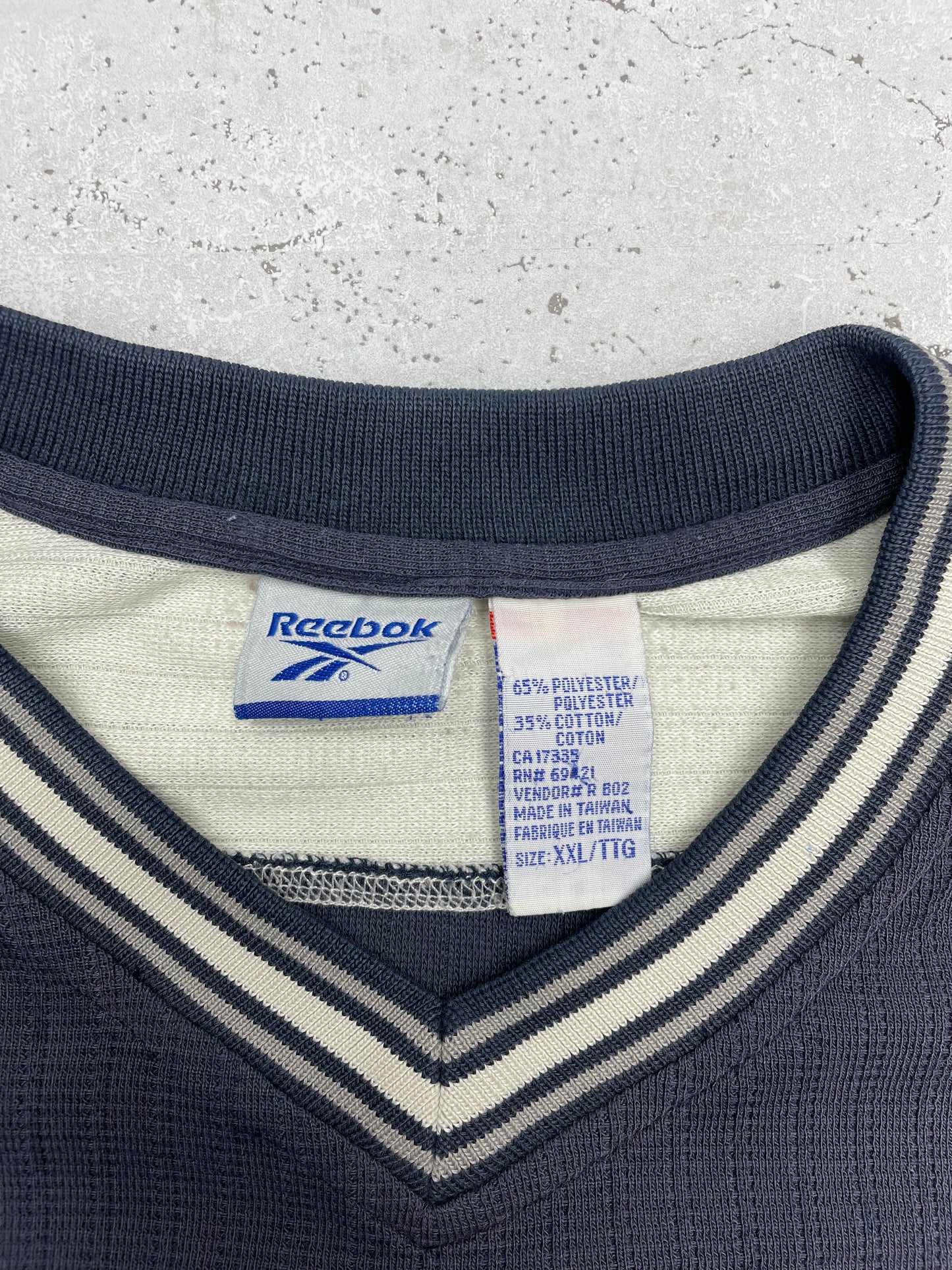 Reebok Vintage Sweatshirt Blau Weiß XXL - MonkeysVintage