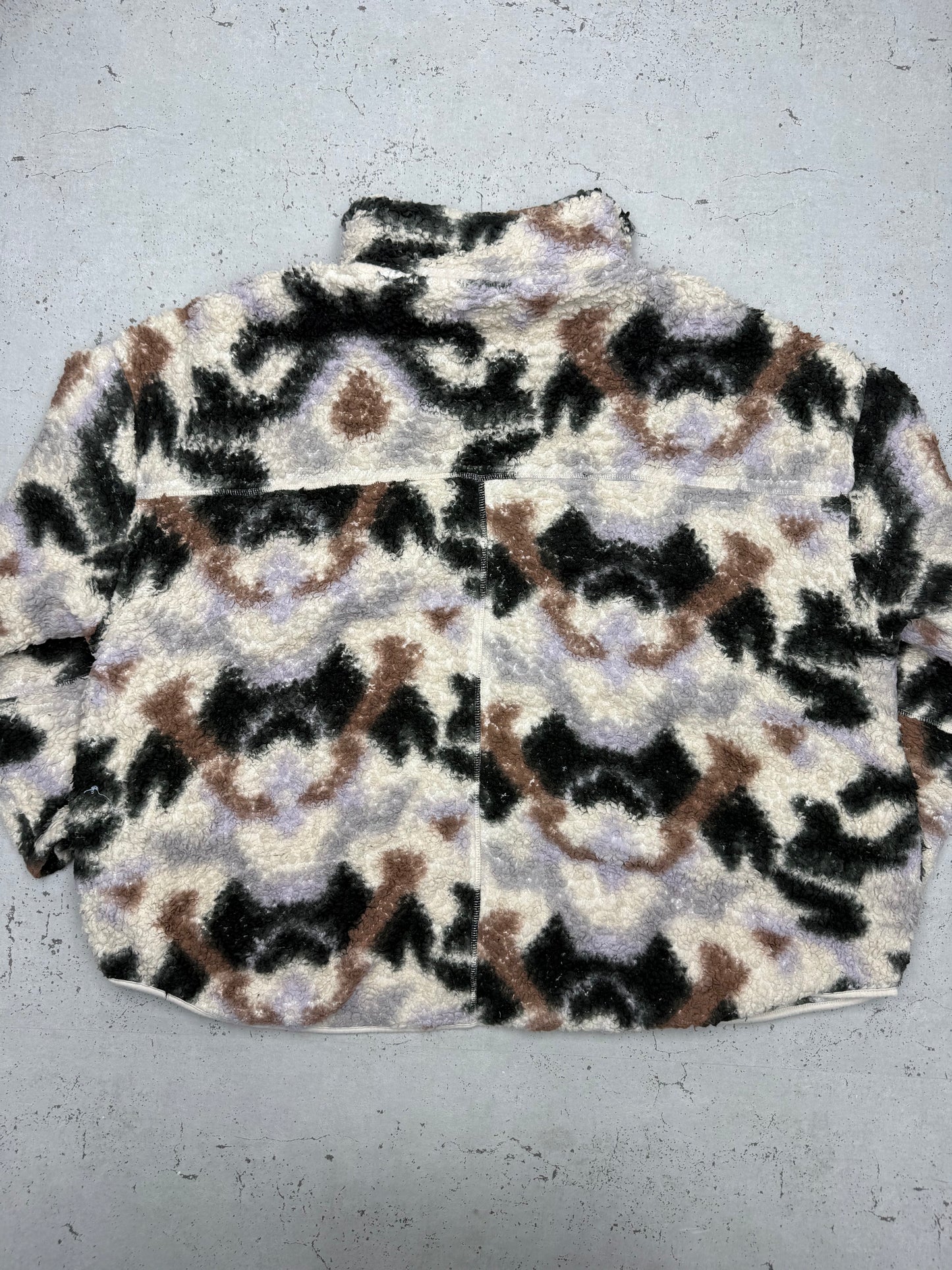 Next Downtime Aztec Sherpa Fleece Troyer beige – Foto 4