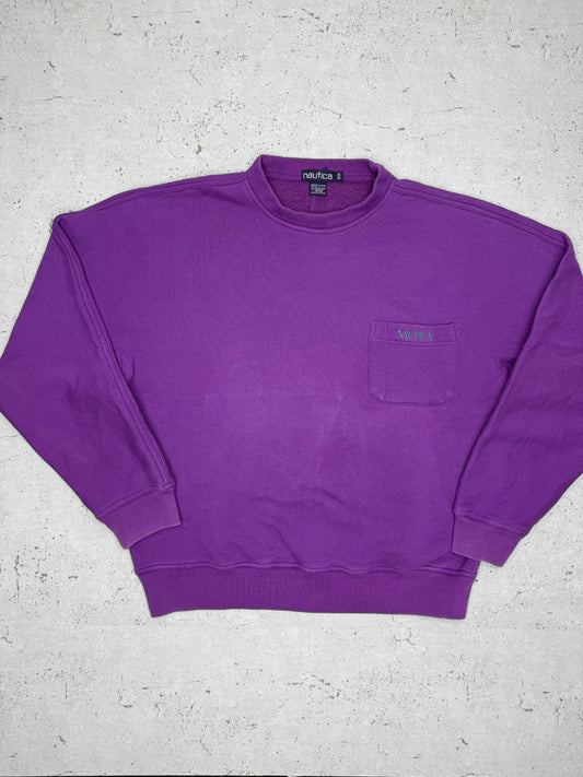 Nautica Vintage Sweatshirt Lila M - MonkeysVintage