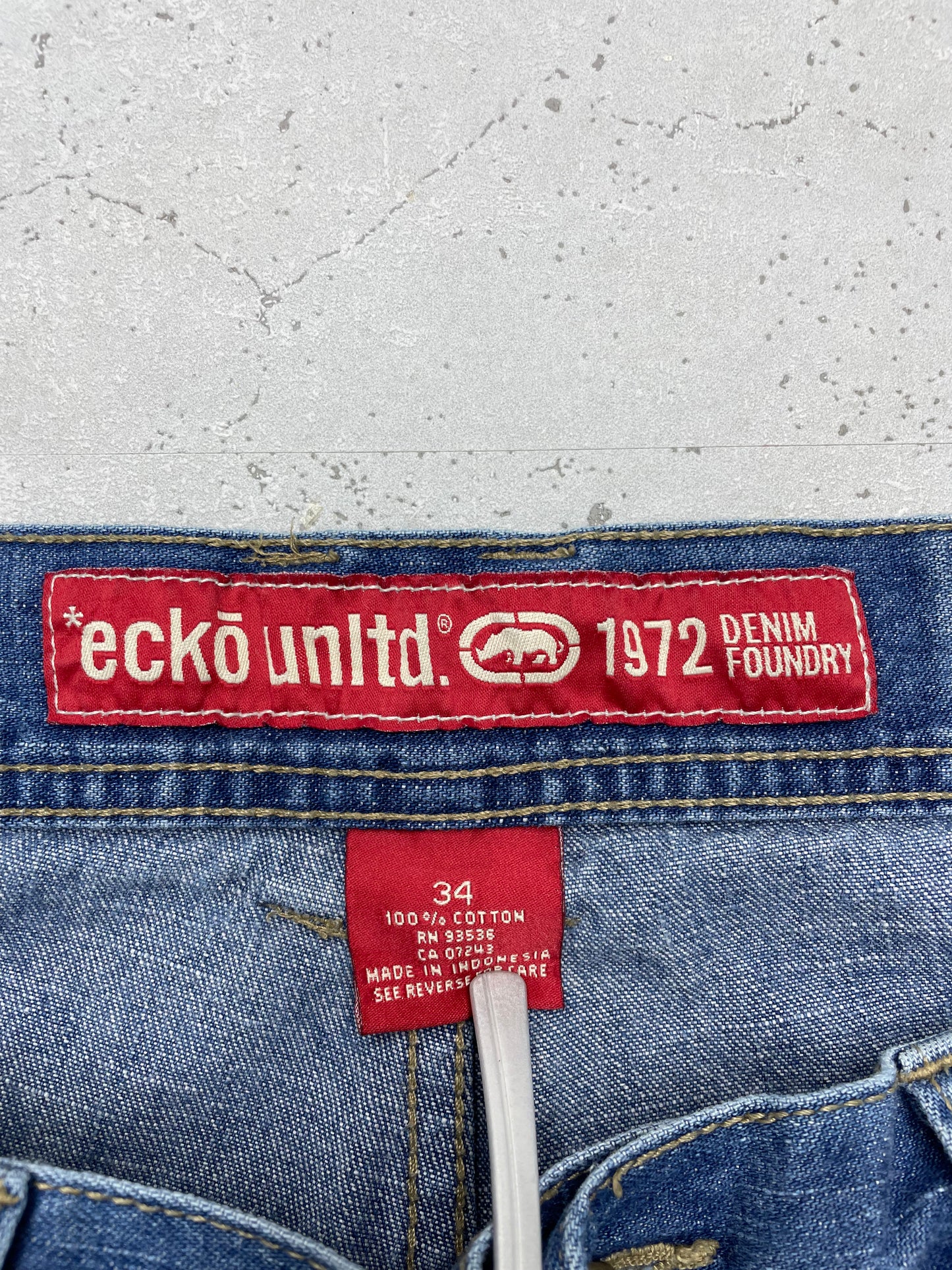 Ecko Unltd. vintage Carpenter Baggy Jeans blau W34 L34 - MonkeysVintage