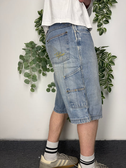 Willie Esco vintage Jorts Jeans Denim Shorts Pants Y2K embroidery blau W34 M