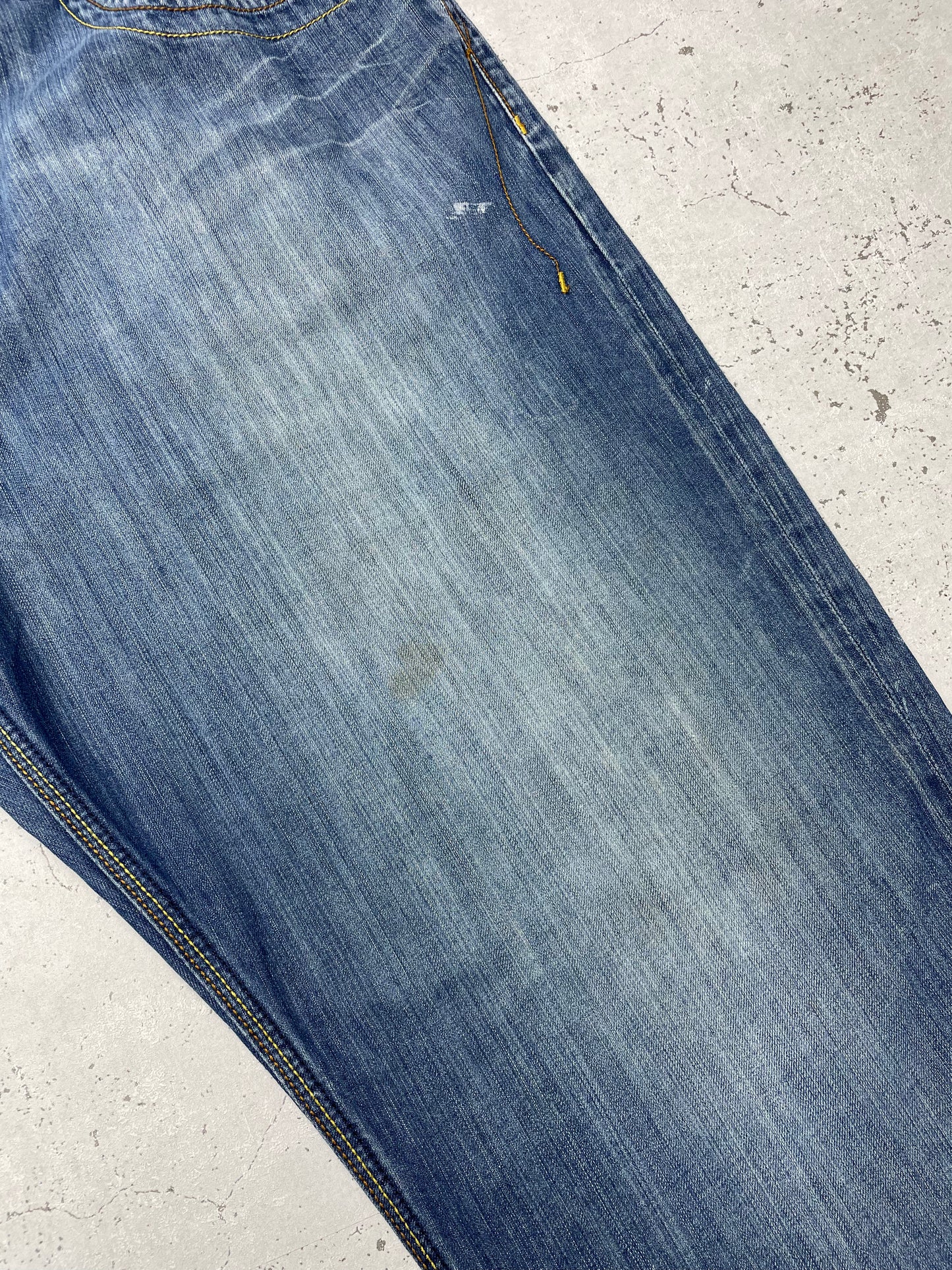 Roca Wear Y2K Vintage Baggy Jeans embroidered Hip Hop blau W38 L34 - MonkeysVintage