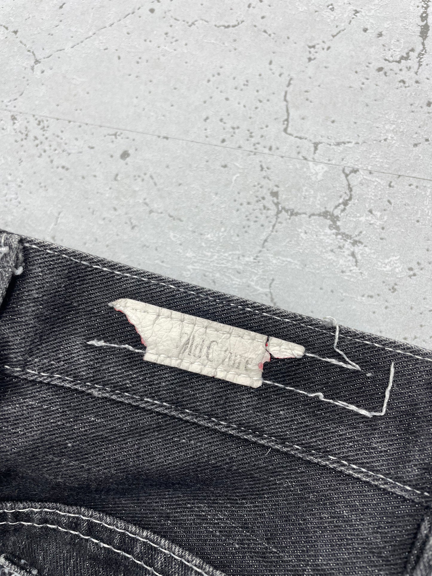 Old Culture Vintage Baggy Y2K embroidered Jeans schwarz W27 - MonkeysVintage