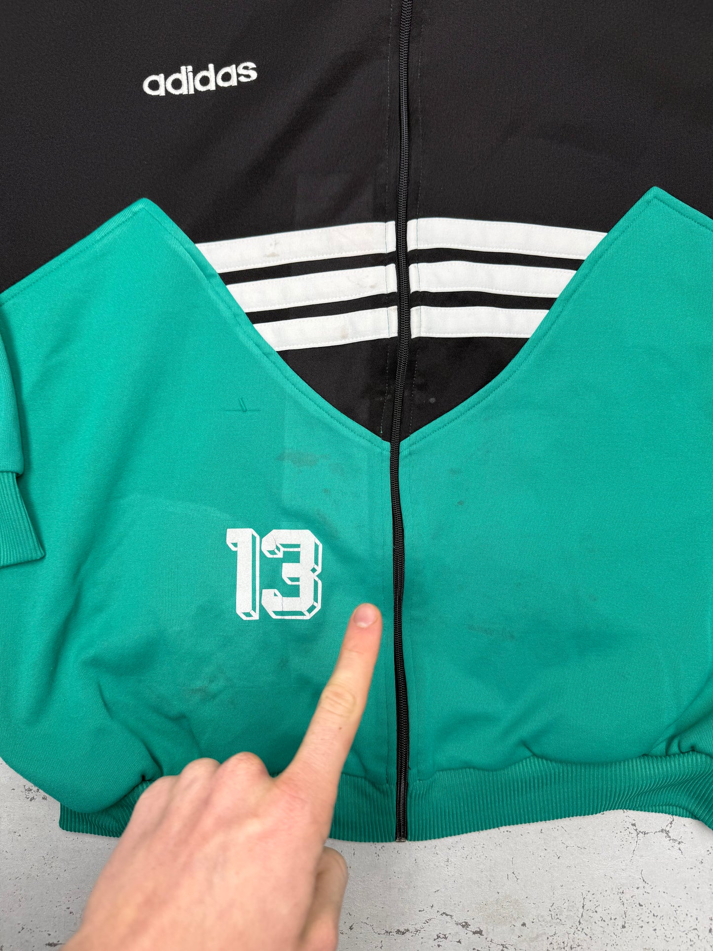 adidas Originals Trefoil 13 Trainingsjacke grün – Foto 6