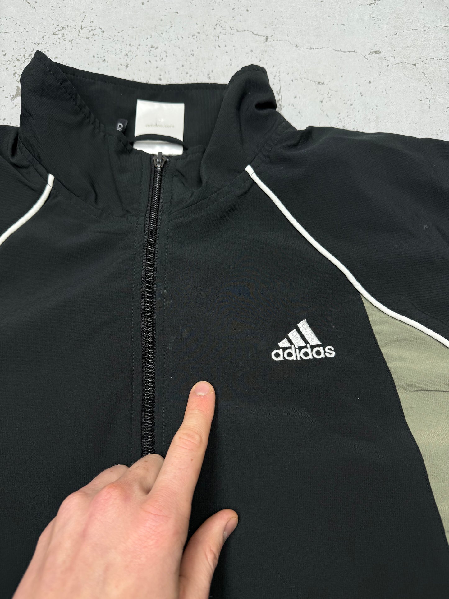 adidas Rückenlogo Trainingsjacke schwarz – Foto 7