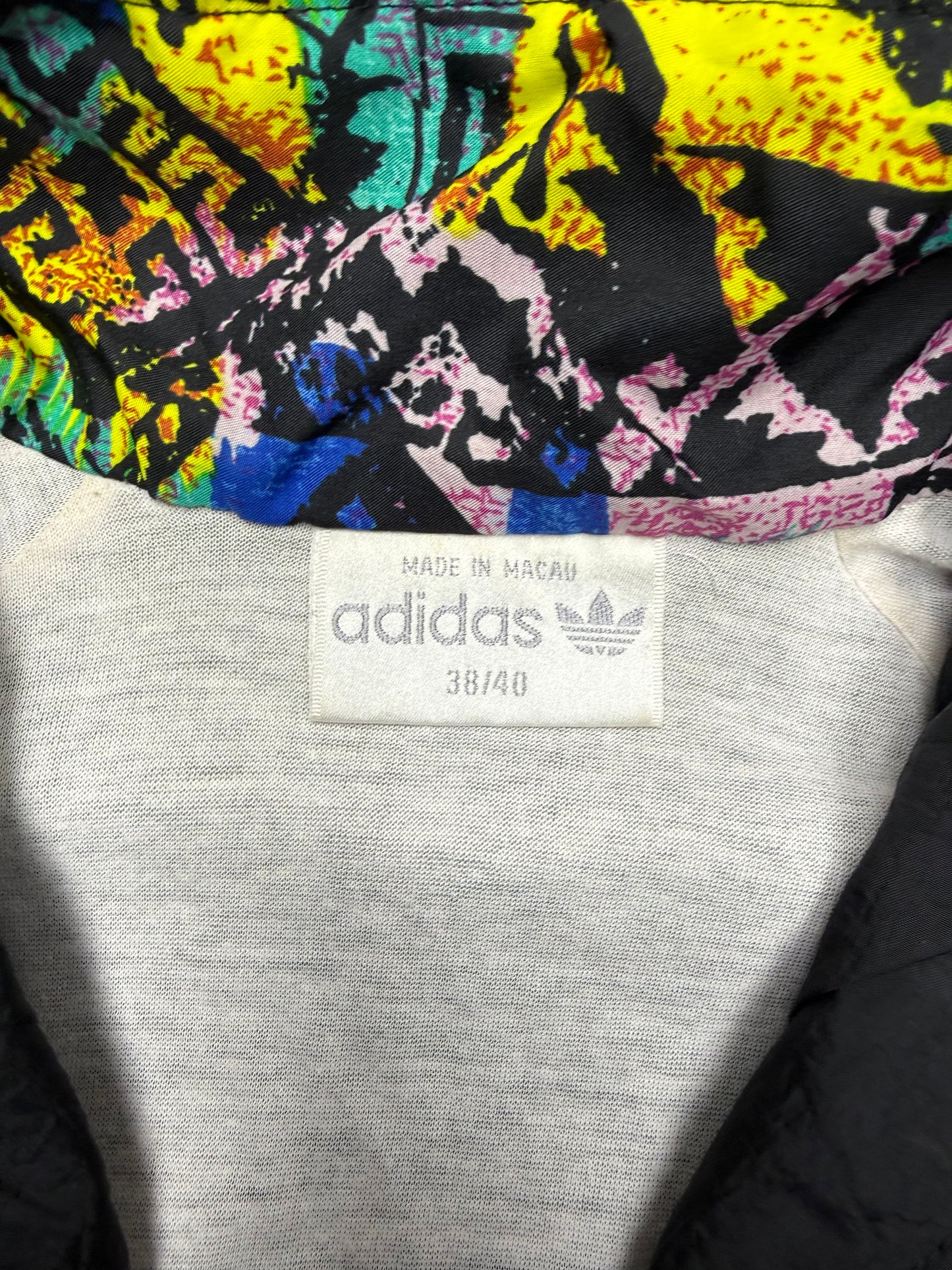 adidas Originals Trefoil buntes Futter Windbreaker schwarz – Foto 4