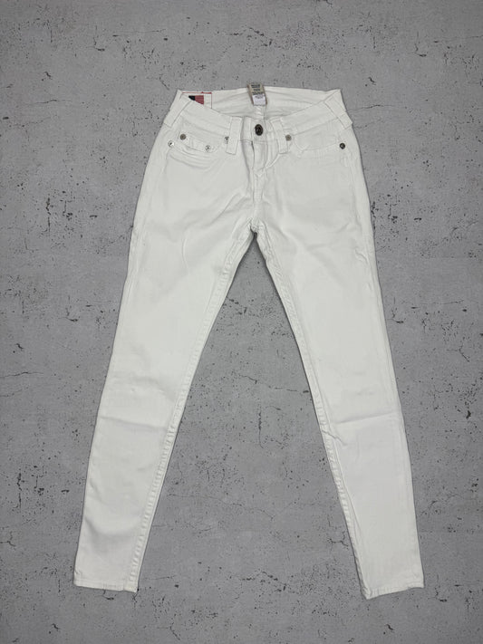 True Religion Casey Vintage Low Waist Jeans Weiß M - MonkeysVintage