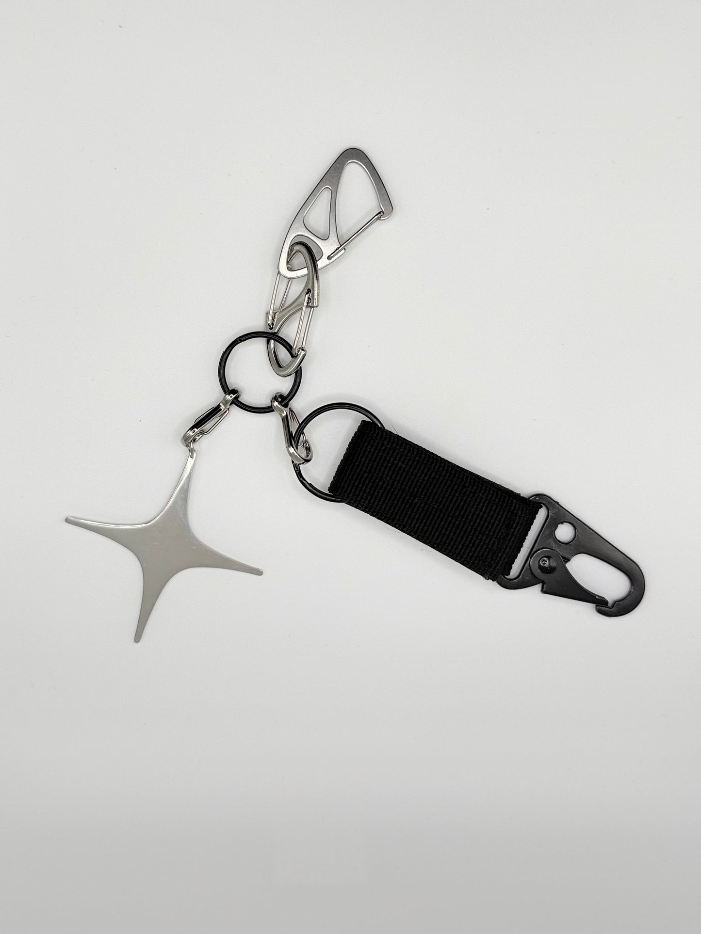 Silberner Anhänger / Keychain - für Gürtel, Hosenketten, Taschen Streetwear Techwear Y2K