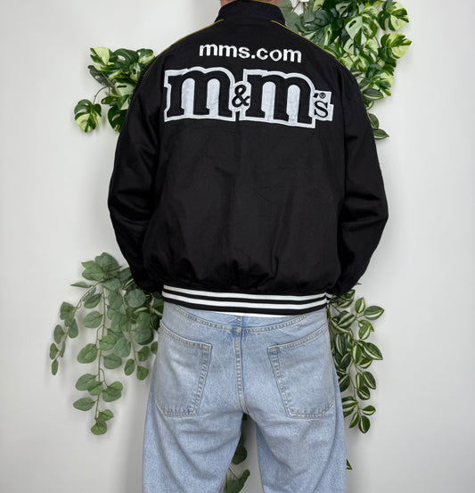 Nascar M&Ms Vintage Racing Jacke Patches Schwarz L - MonkeysVintage