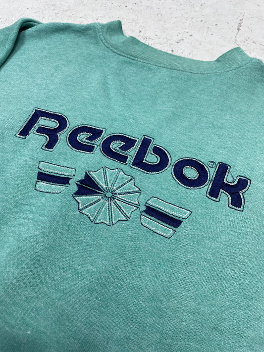 Reebok Vintage Big Logo embroidered Sportswear Sweatshirt grün M
