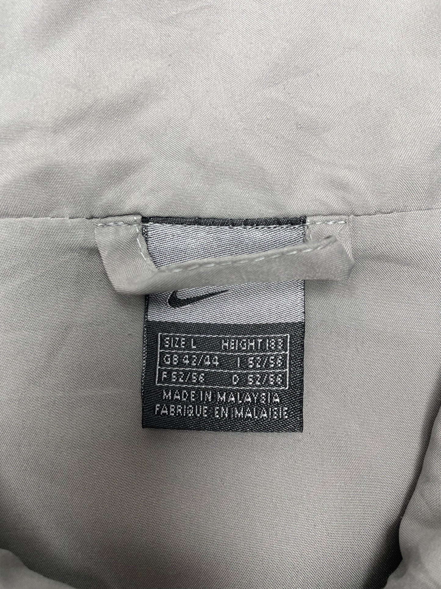 Nike rare Vintage Trackjacket Zipper Jacke grau schwarz L