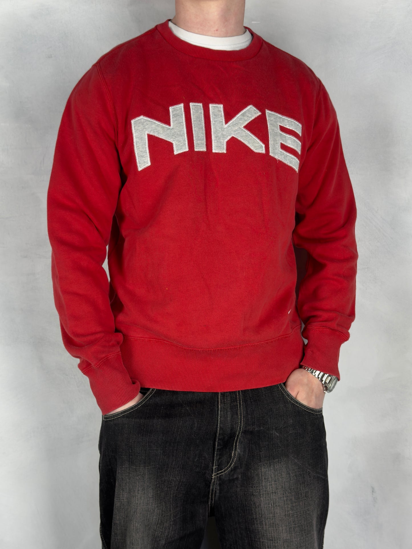 Nike vintage Sweatshirt Crewneck rot M