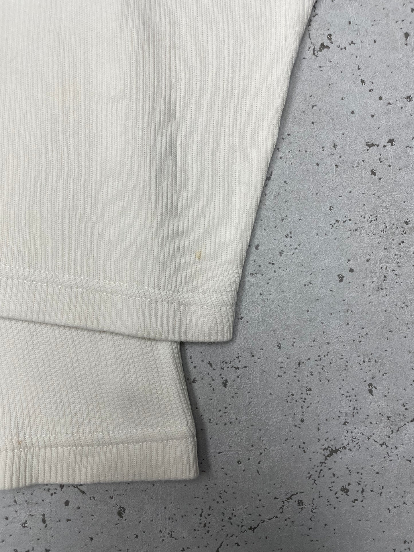 Adidas vintage dünner Sweatshirt langarm Shirt weiß blau M