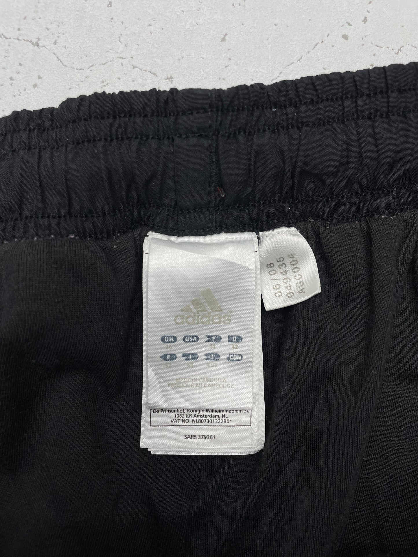 Adidas vintage Trackpants Jogginghose Baggy Fit stacked schwarz L