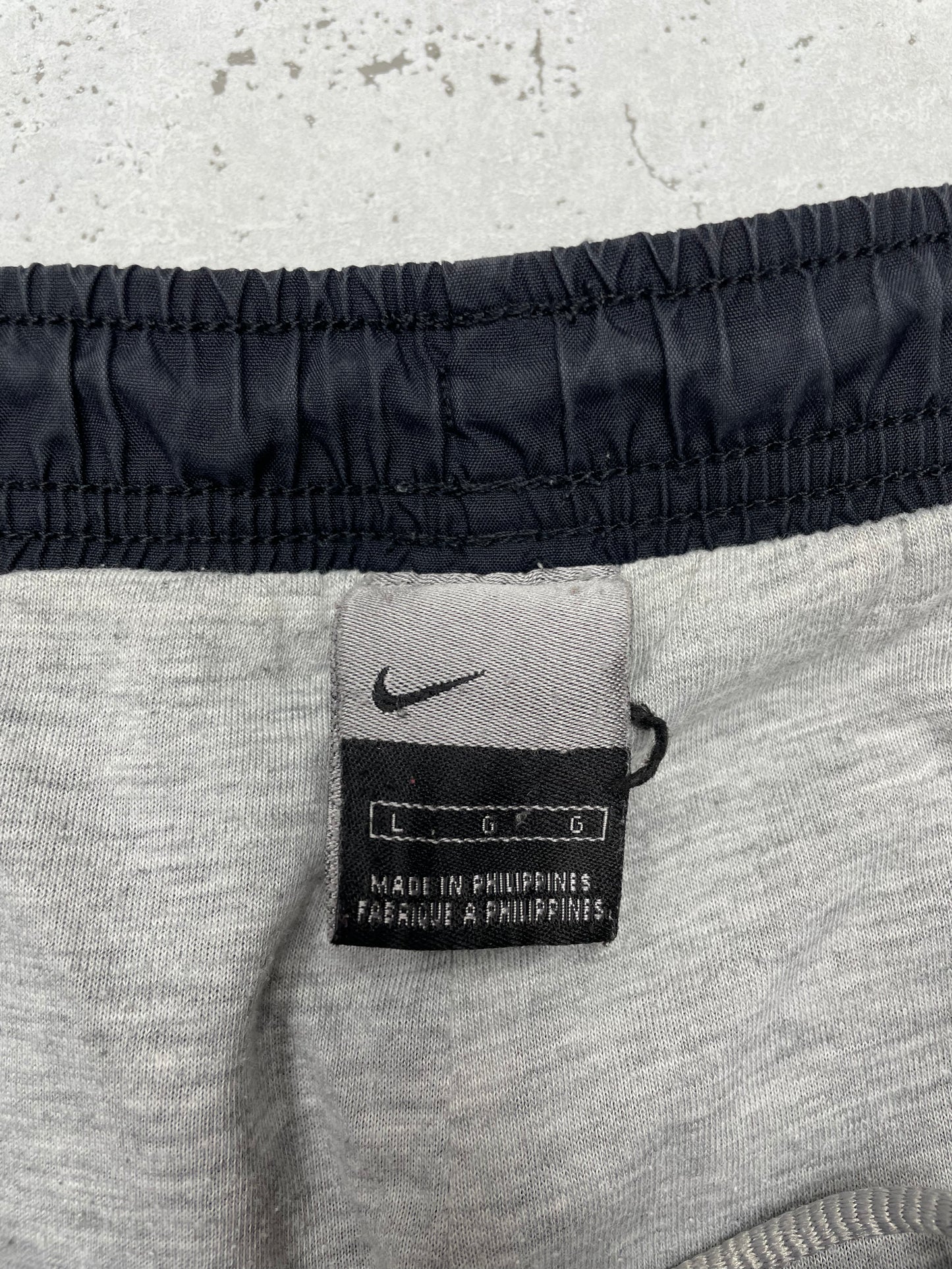 Nike rare Vintage Trackpants Jogginghose Baggy Fit stacked blau grau L