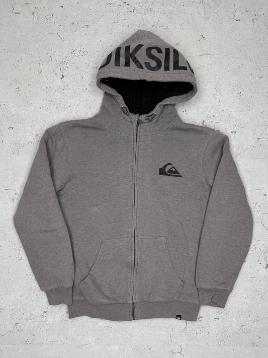 Quicksilver gefütterte Kapuzenjacke Zipper grau XS - MonkeysVintage