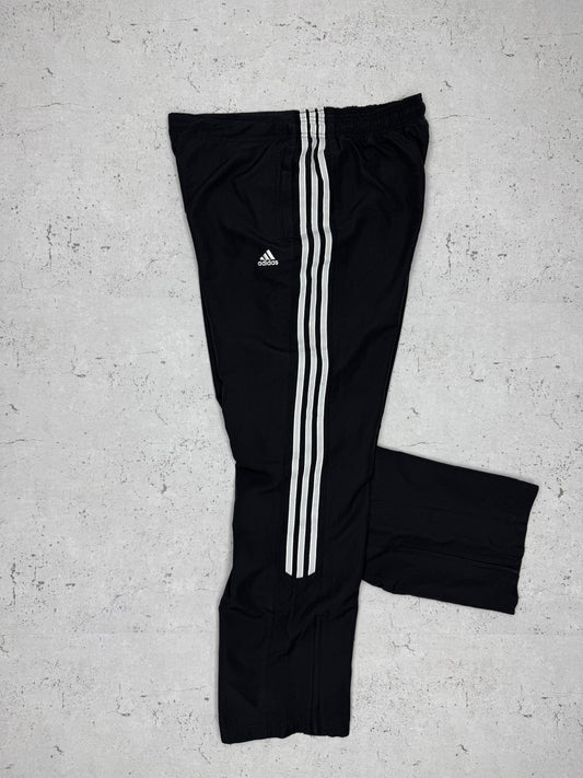 Adidas vintage Trackpants Jogginghose Baggy Fit stacked schwarz L
