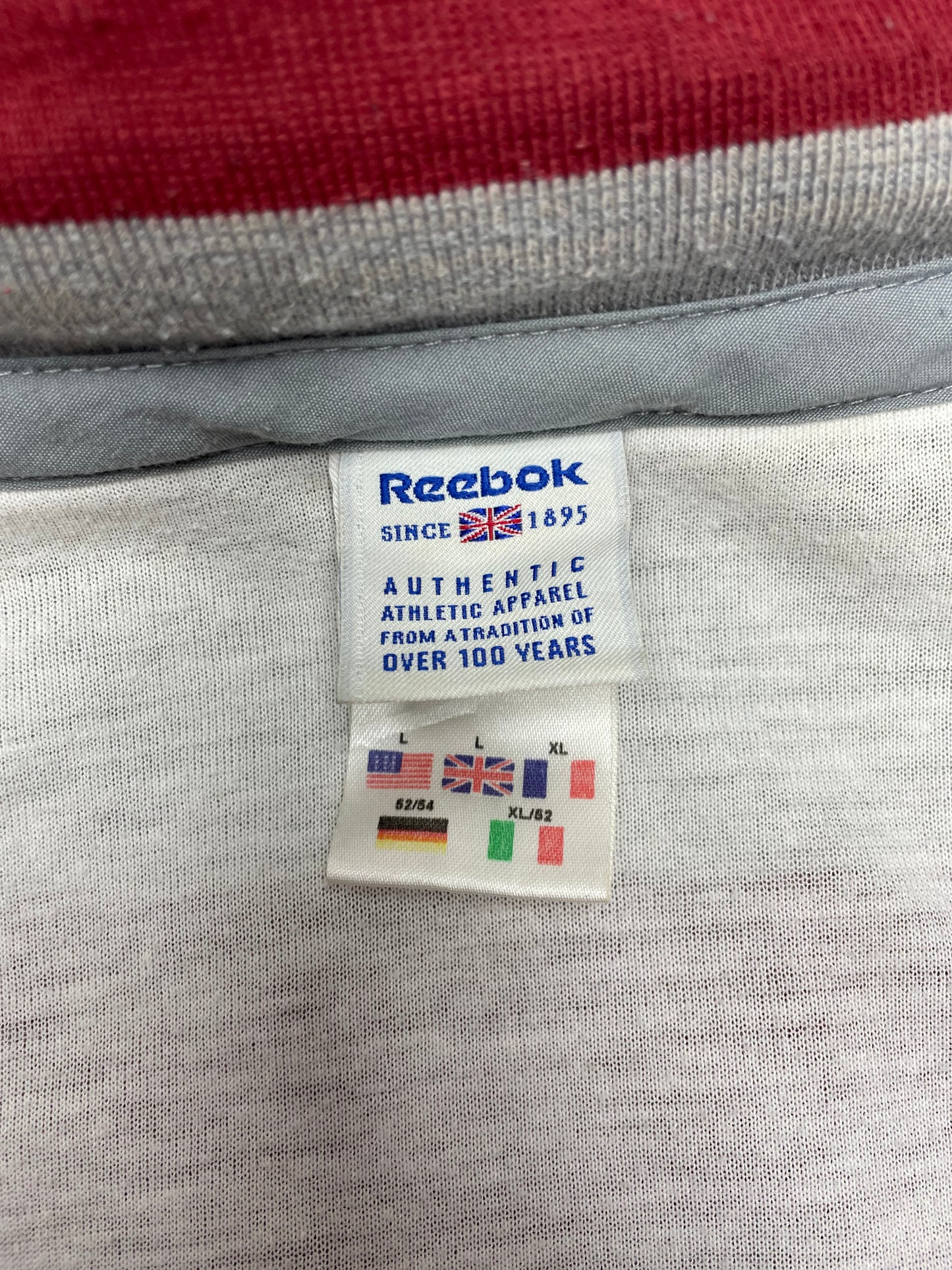 Reebok vintage big Logo embroidered Trackjacket Zipper Windbreaker XL
