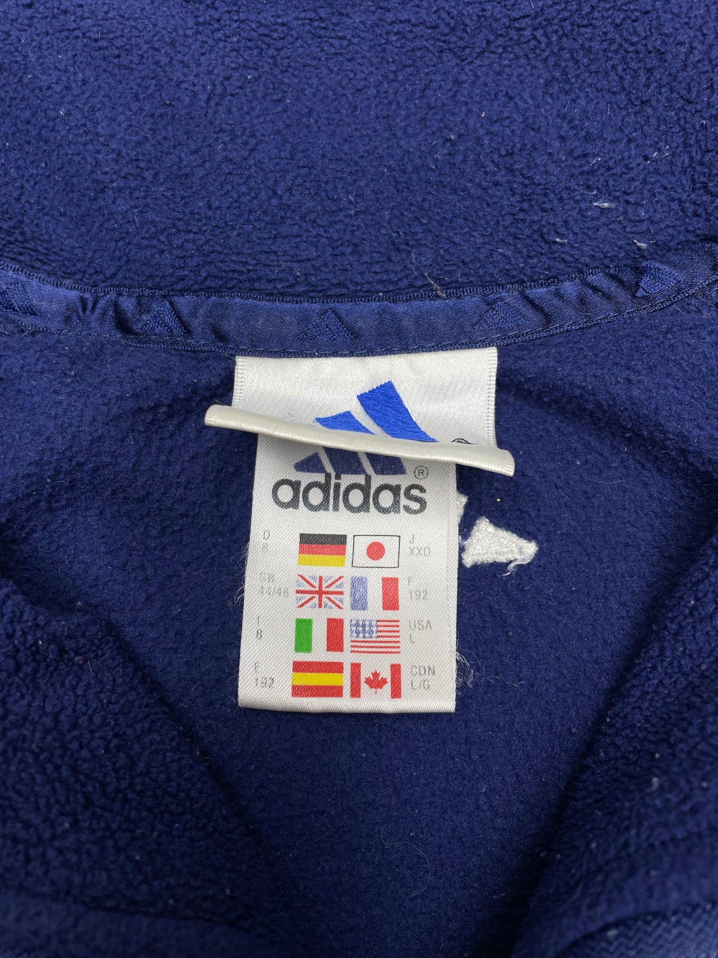 Adidas vintage warmer Fleece Zip Sweatshirt Sweater XL